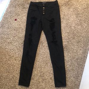 Black Torn Skinny Jeans
